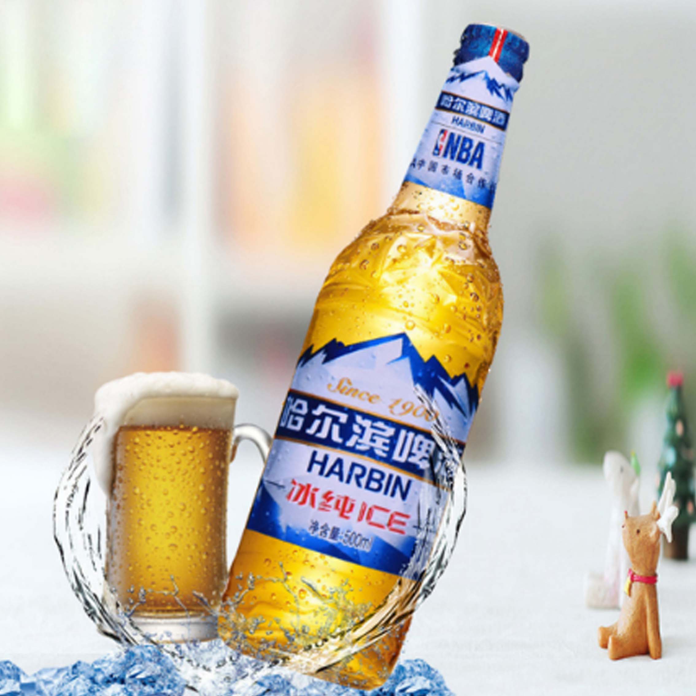 哈尔滨啤酒冰纯ice500ml一件12瓶